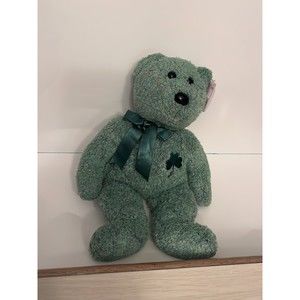 Ty Beanie Buddy Shamrock 2001 St Patrick’s Bear ( approx 14 inches)